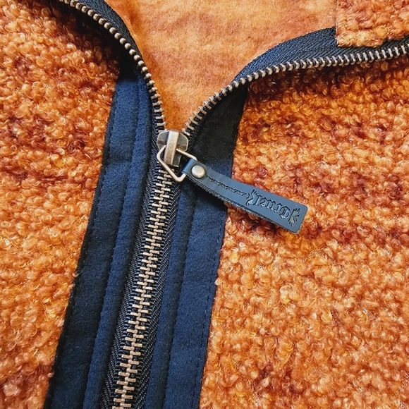 Cruel | Copper Teddy Fleece Full Zip Jacket Rust / Burnt Orange - Picture 8 of 10